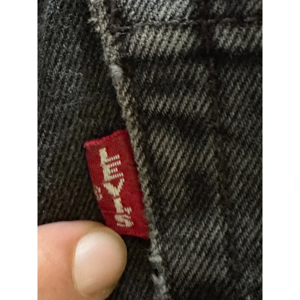 Levis Premium Jeans Faded Black Denim Five Pocket Pants Mens Size 26x10 Rise